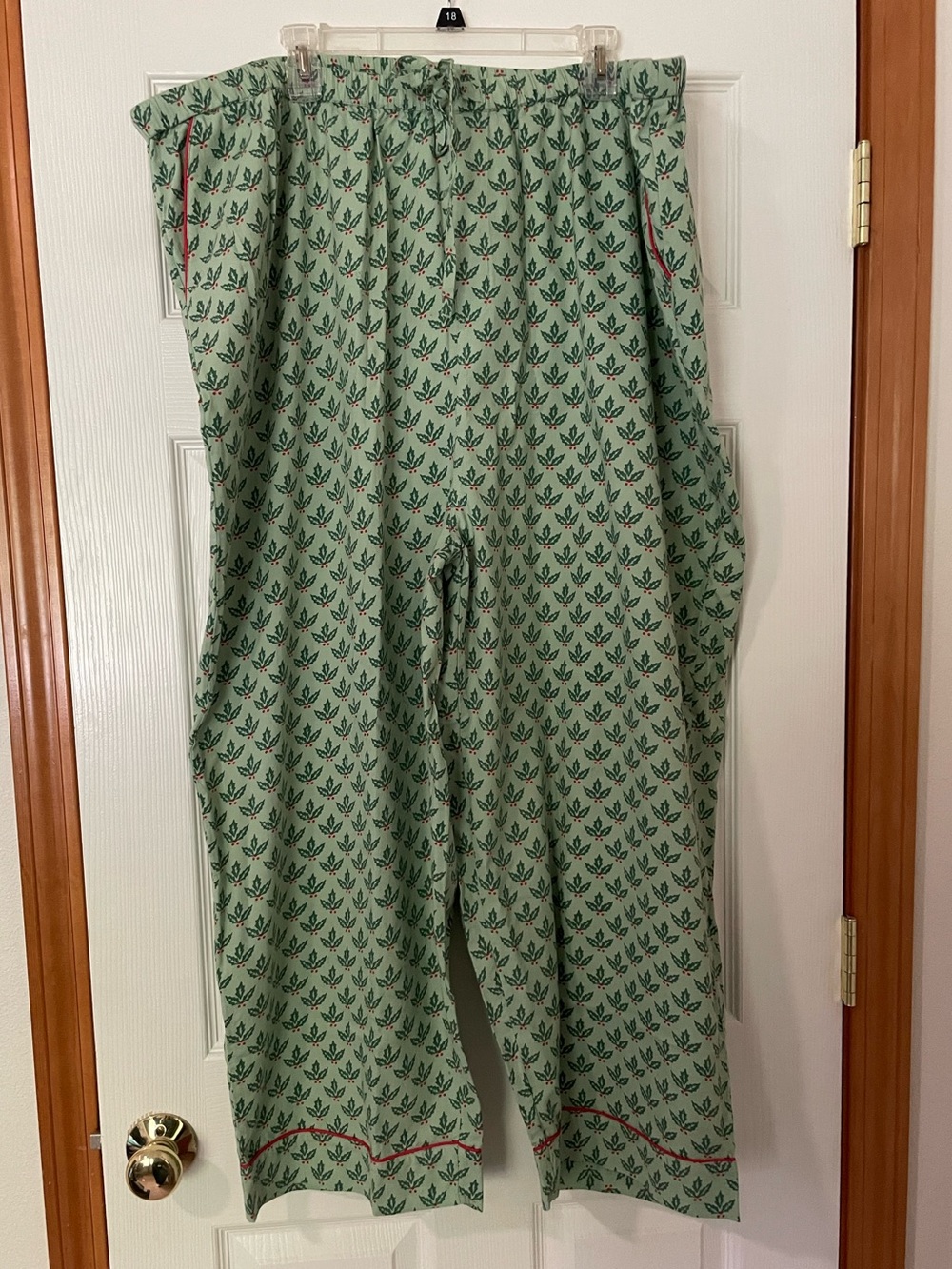 NWT Print Fresh Pajama Pants in Holly Berry Sage 4X
